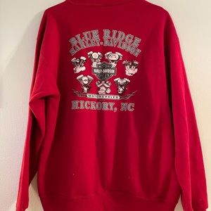 Red Harley Davidson Sweatshirt. Size Medium